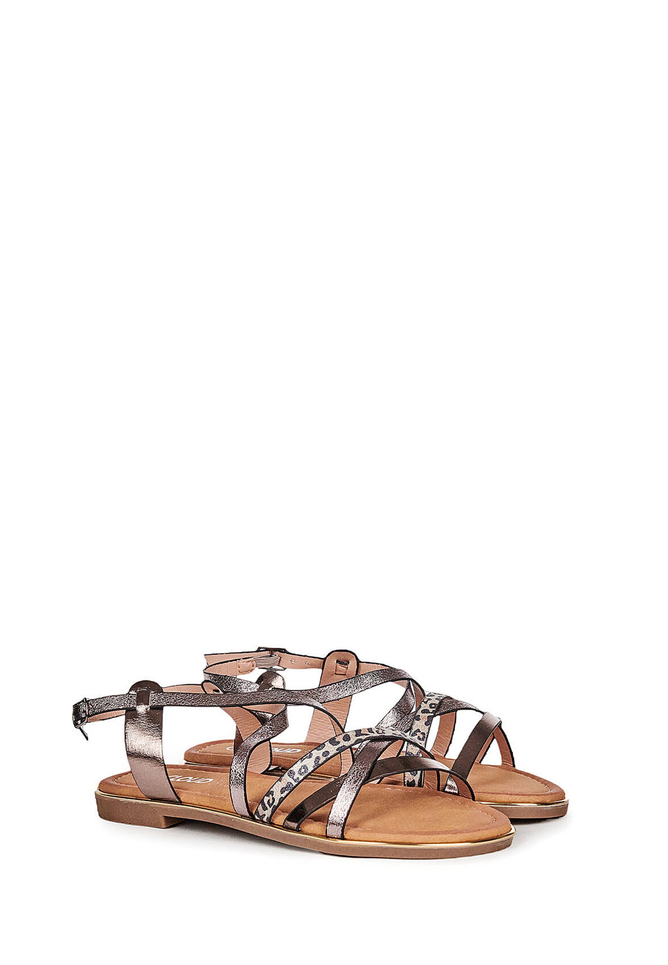 Cloud5ive Sandale in Grau: Vorderseite