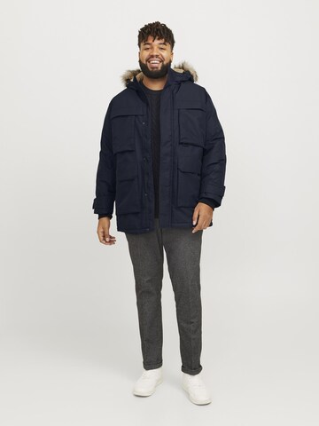 Jack & Jones Plus Vinterparka i blå