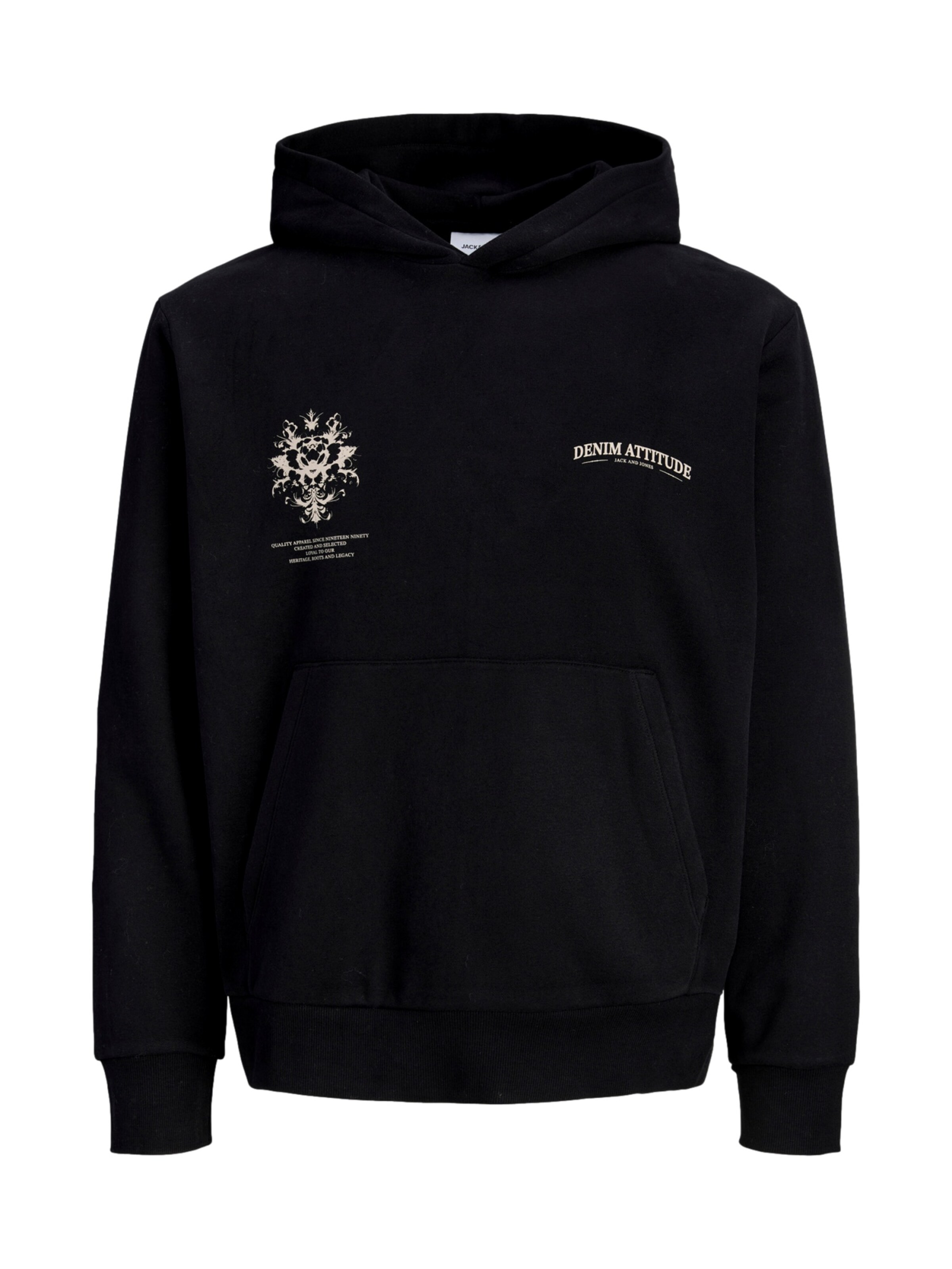 juoda Jack & Jones Junior Megztinis be užsegimo 'JJTradition': priekis