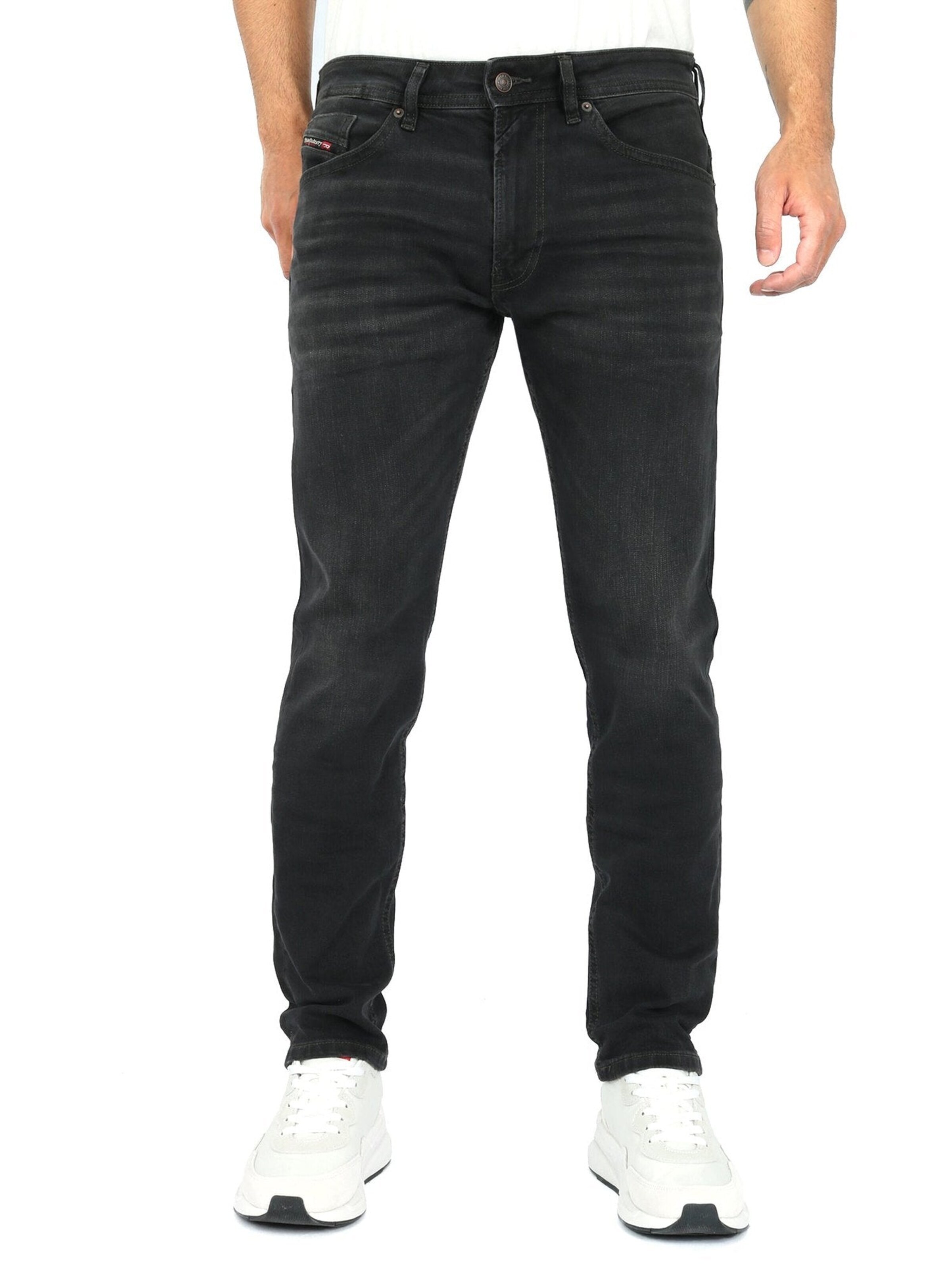 DIESEL Slim fit Jeans 'THOMMER-R' in Black: front