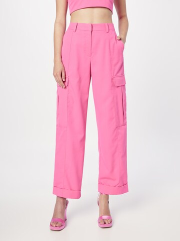 Wide leg Pantaloni cargo 'JANE' di SOMETHINGNEW in rosa: frontale