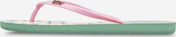 ROXY Teenslipper 'Viva Stamp LI' in Groen: voorkant