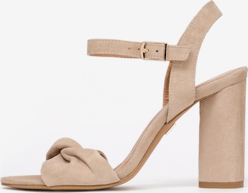 Sandalo con cinturino di Kazar in beige: frontale