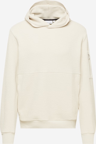 Sweat-shirt Calvin Klein en beige : devant