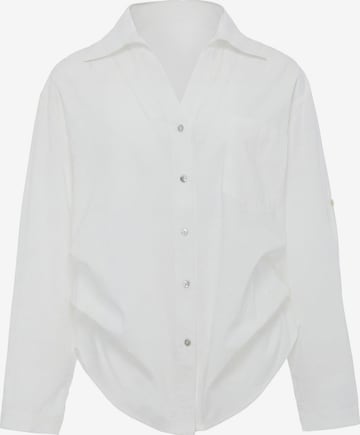 faina - Blusa em branco: frente