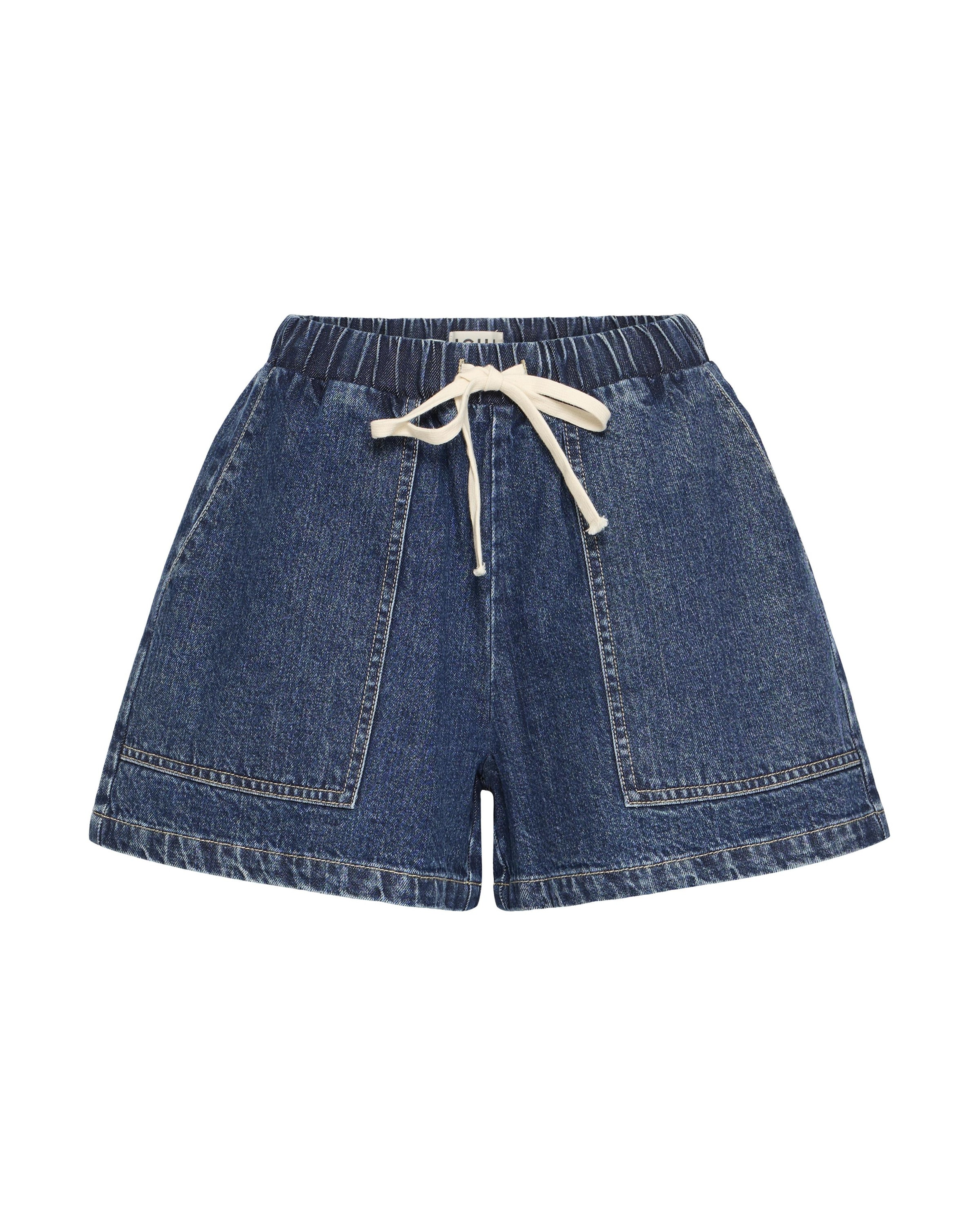 ICHI Loosefit Shorts 'ICHKamina' in Blau: Vorderseite