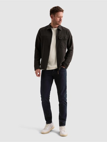 PME Legend - Camiseta 'Overshirt with waffle texture and cargo chest pocket' en gris