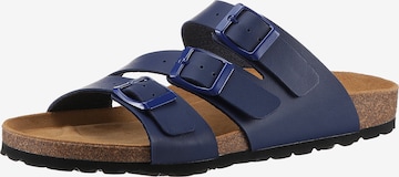 CITY WALK Mules in Blue: front