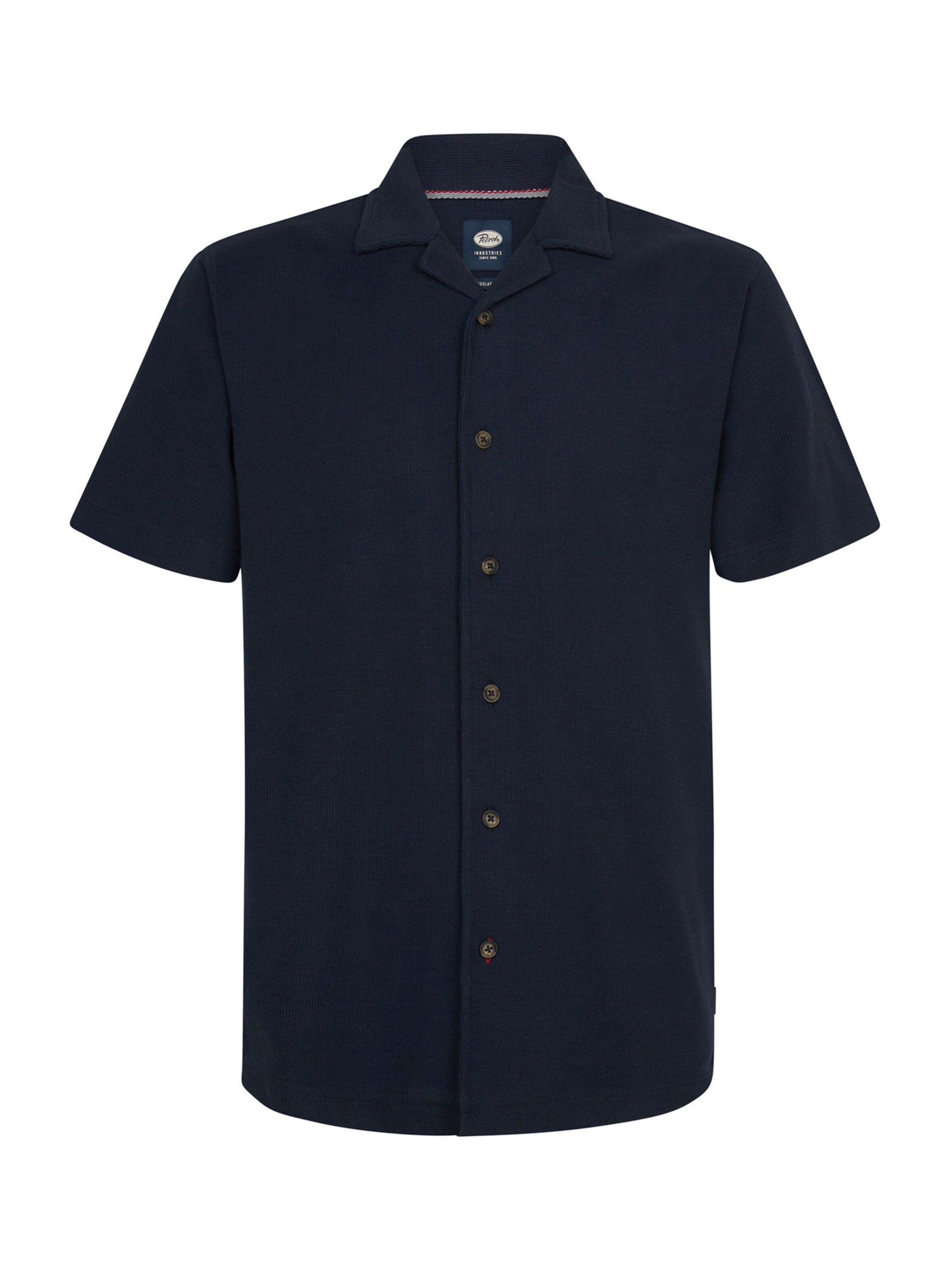 Chemise Petrol Industries en bleu : devant