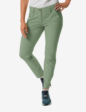 VAUDE Slim fit Outdoor Pants 'Skomer II' in Green: front