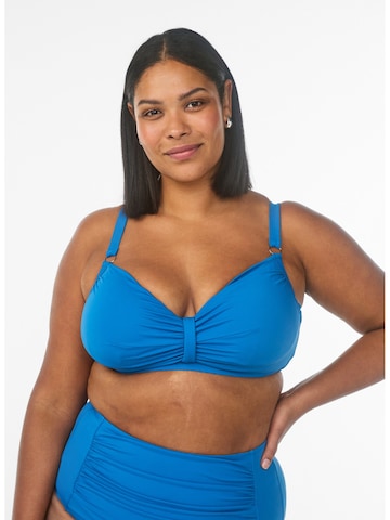 Fascia Top per bikini 'Sbasic' di Swim by Zizzi in blu: frontale