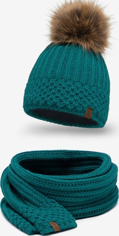 Vivisence Mütze '7016 Set' in Blau: Vorderseite