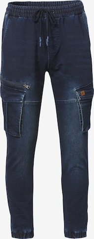 KOROSHI - Slimfit Pantalón cargo en azul: frente