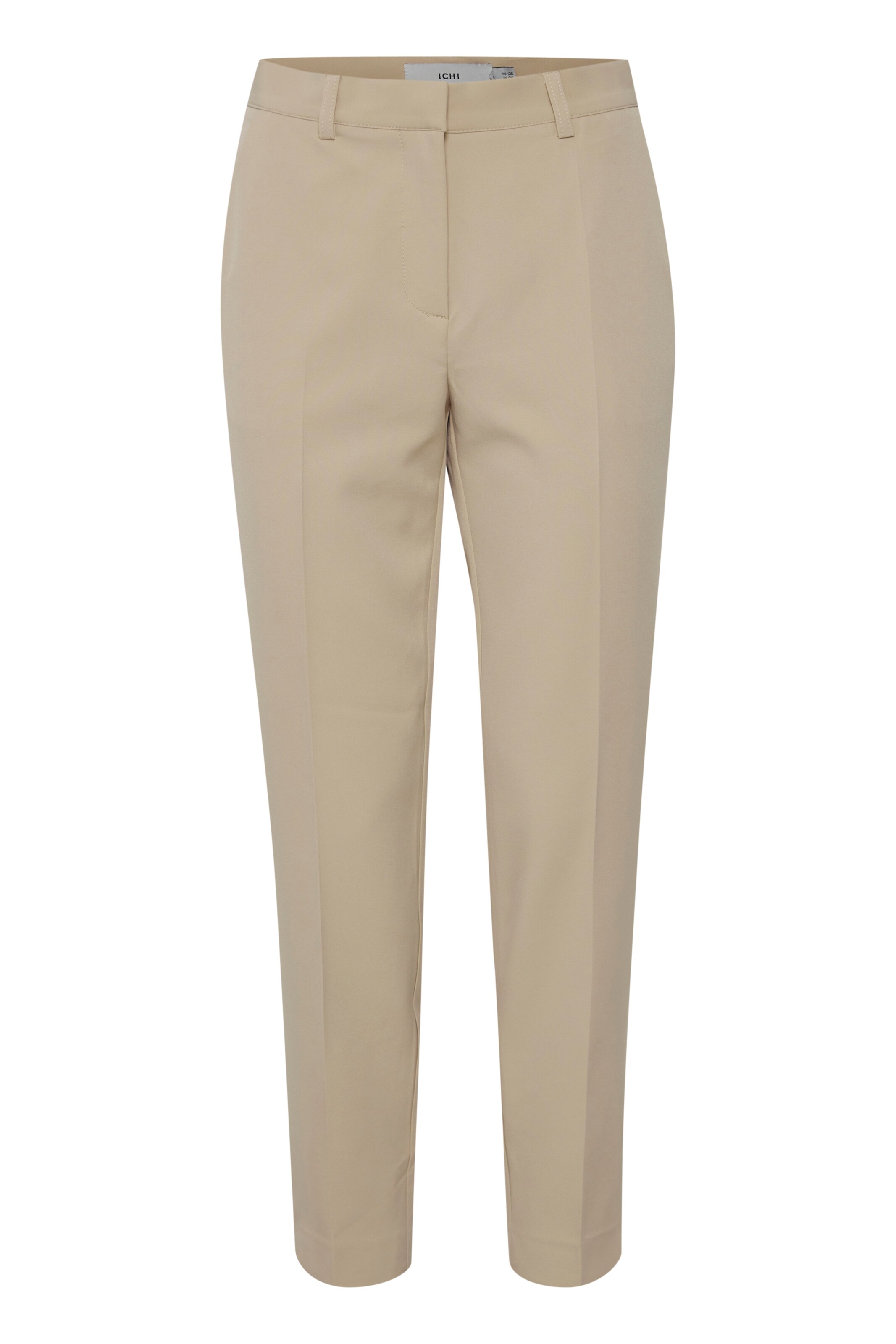ICHI Bukser med fals i beige: forside