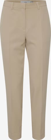 Pantalon à plis ICHI en beige : devant