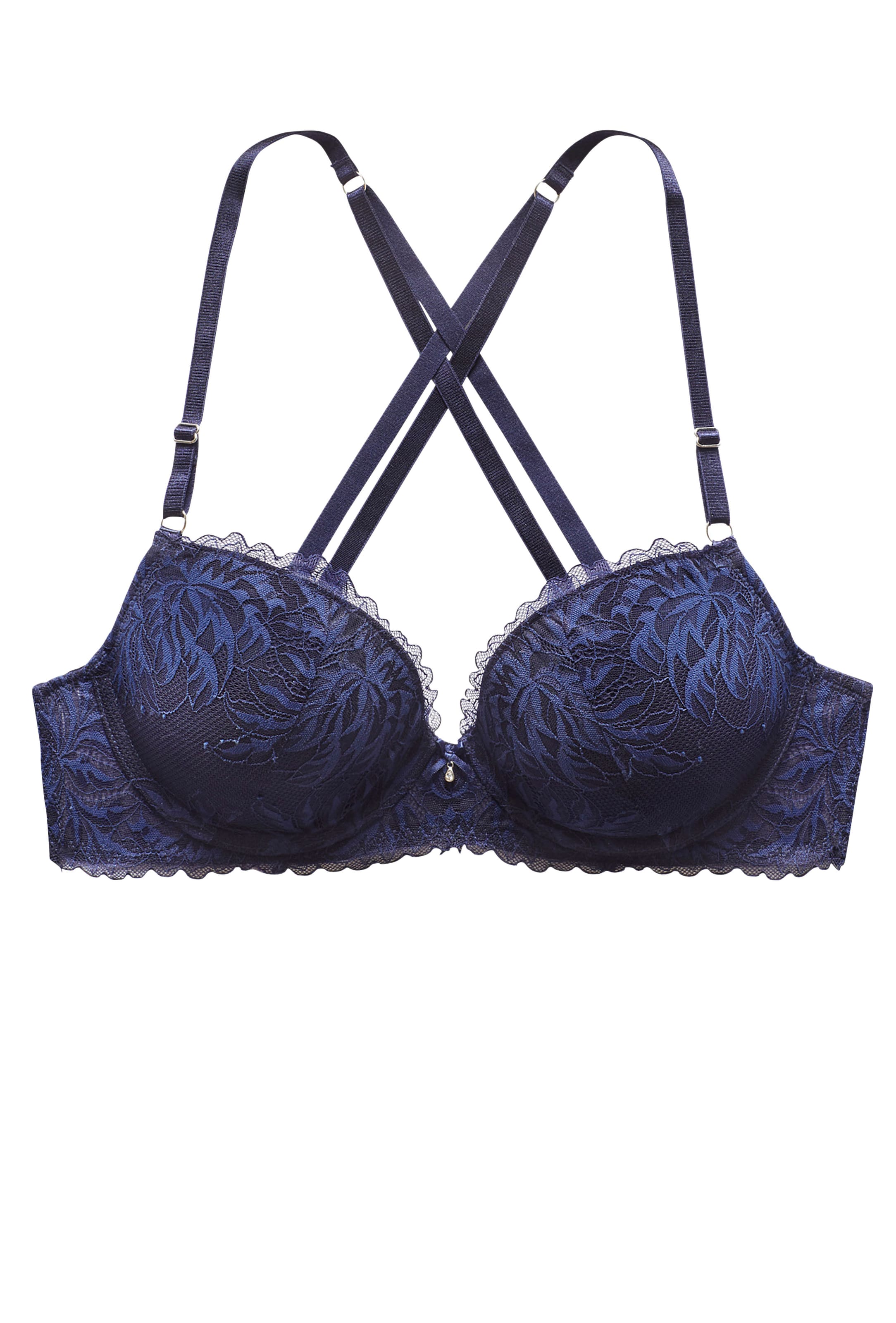 LASCANA Push-up Behå i blå: framsida