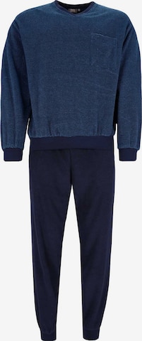 Pyjama long HAJO en bleu : devant