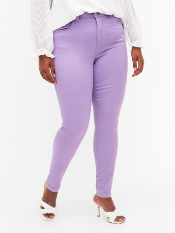 Coupe slim Jean Zizzi en violet : devant