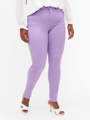 Zizzi Slim fit Jeans in Purple: front