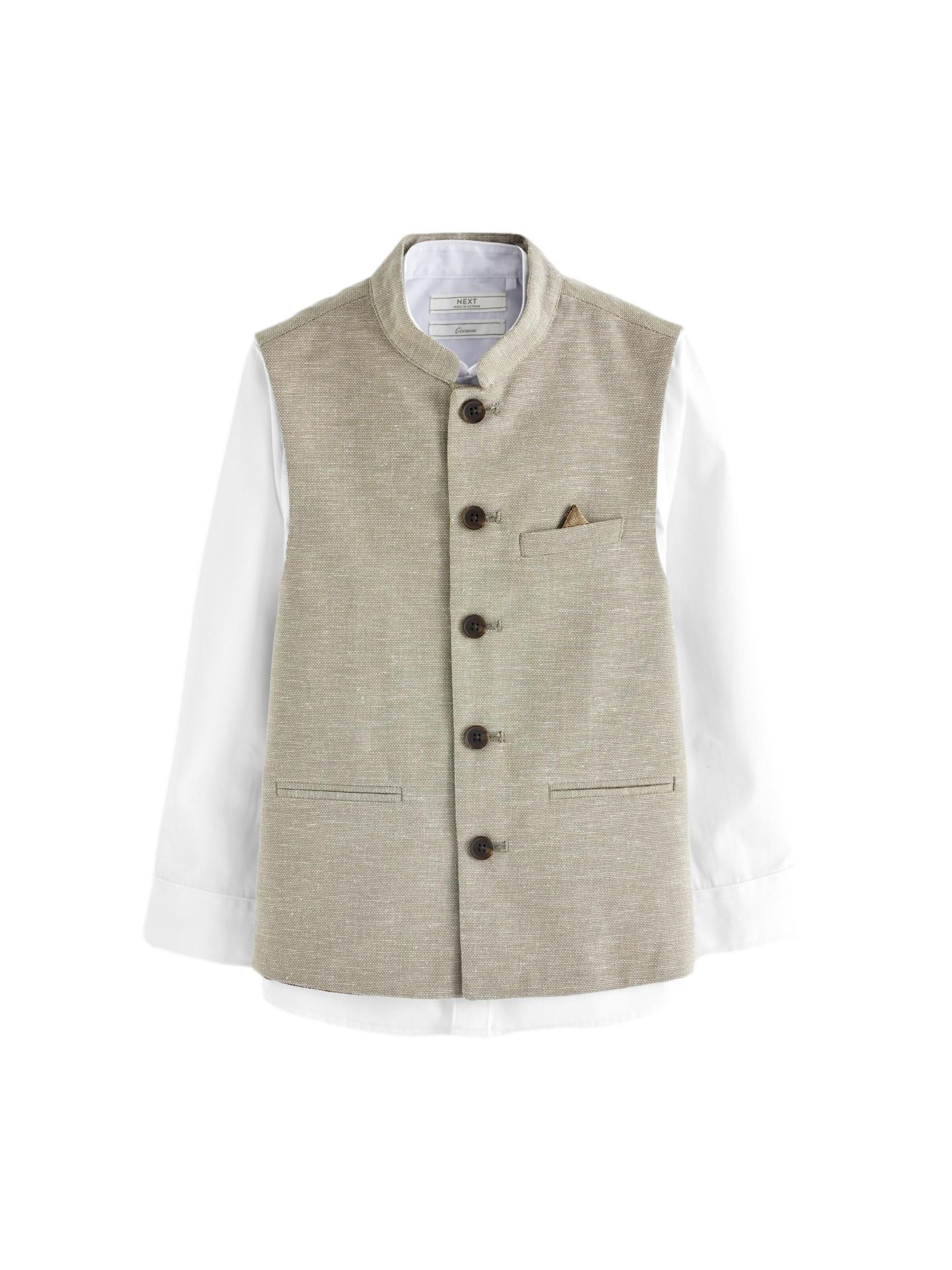 Next Vest in Beige: front