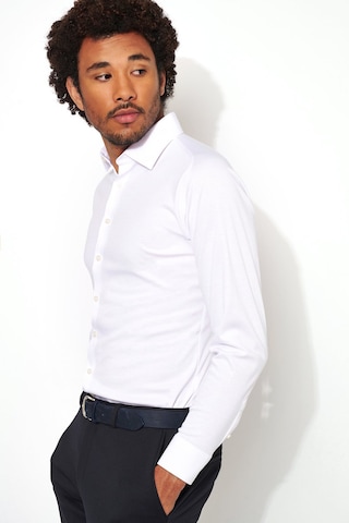 DESOTO Slim fit Button Up Shirt in White