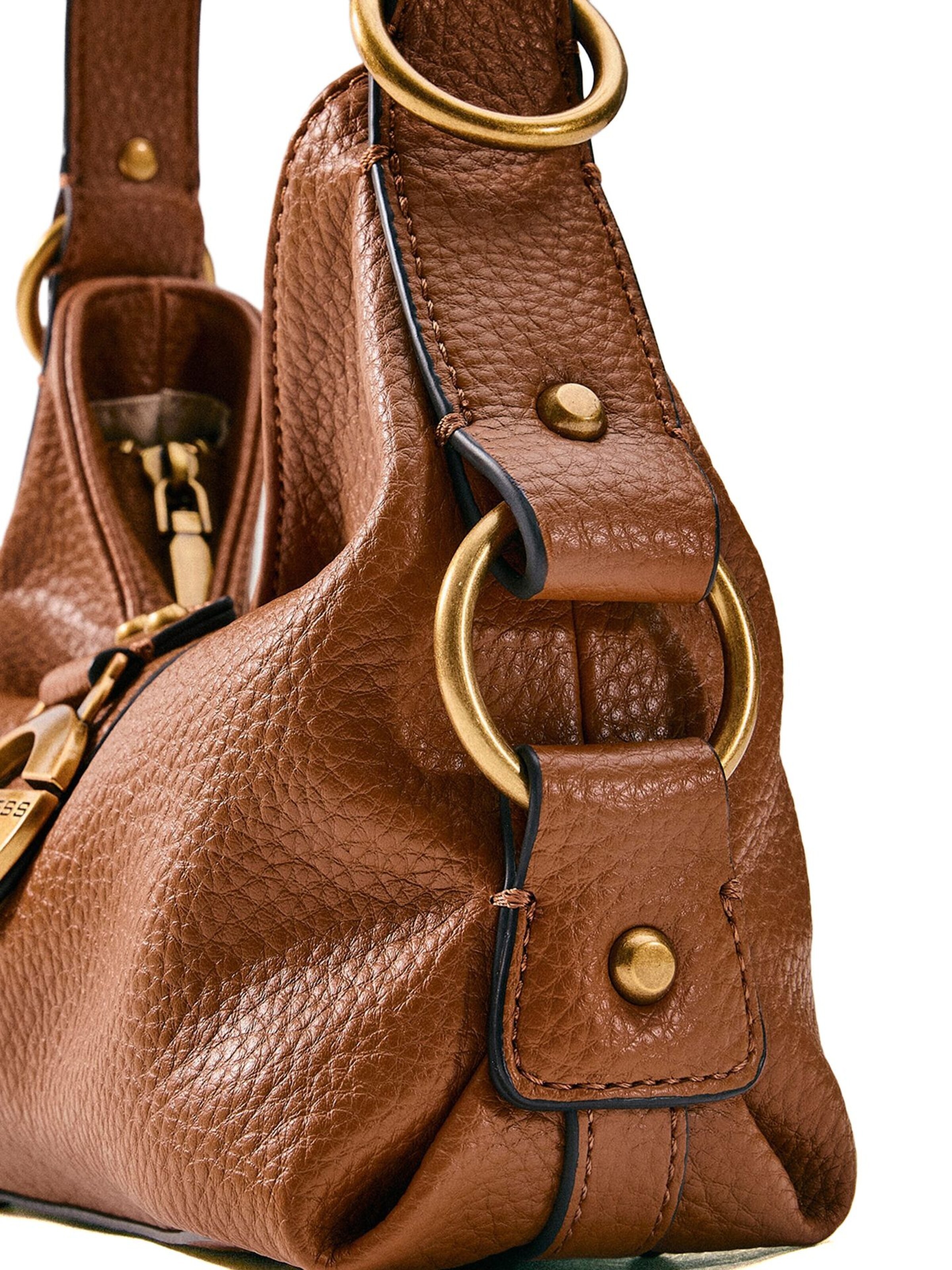 GUESS Schoudertas 'Guess Shoulder Bag Black' in Bruin