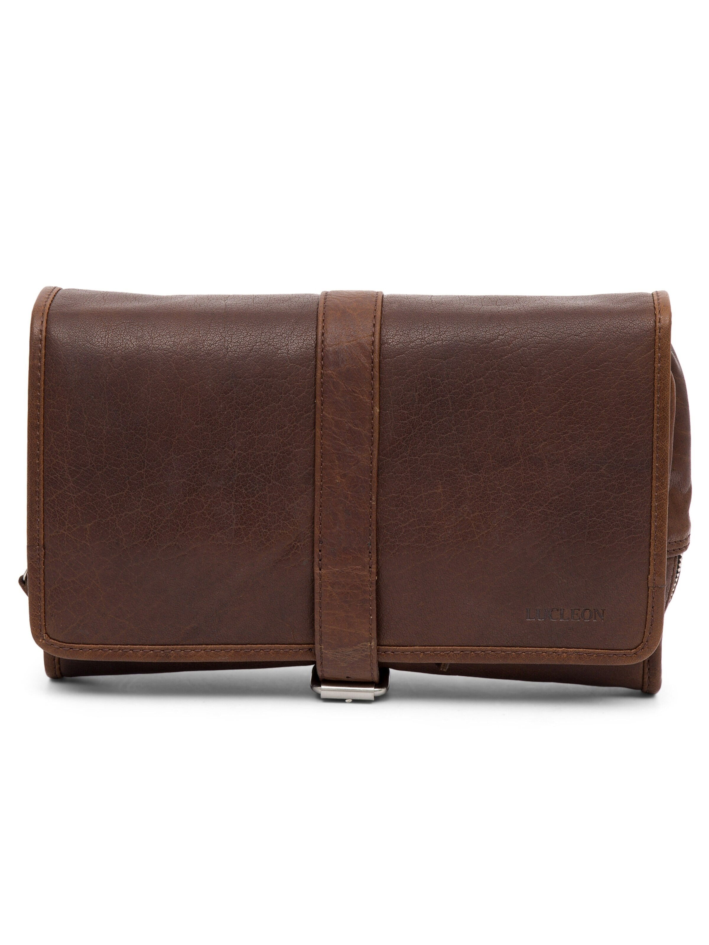 Lucleon Toiletry Bag 'Montreal' in Brown: front