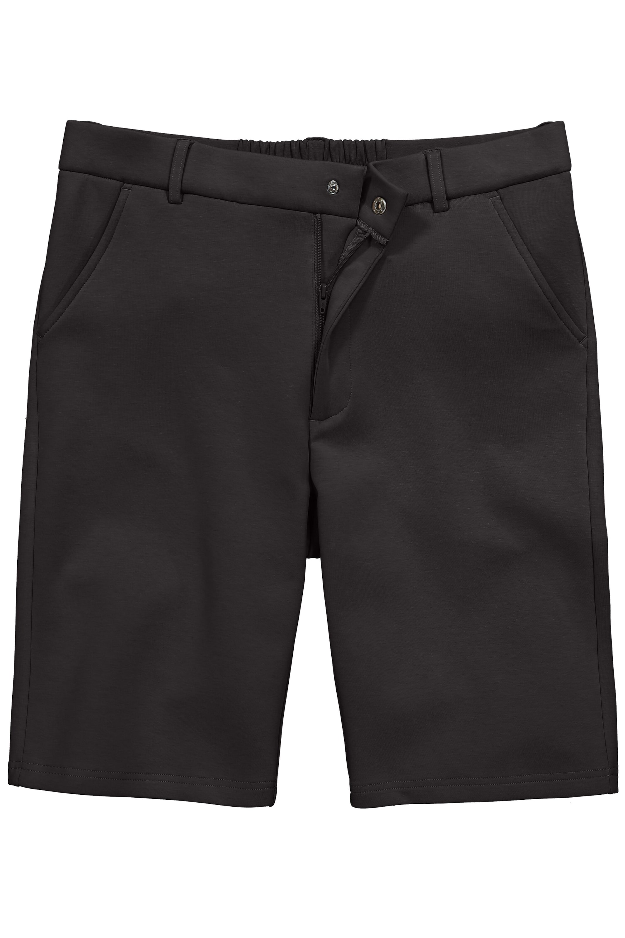 Men Plus Regular Broek in Zwart: voorkant