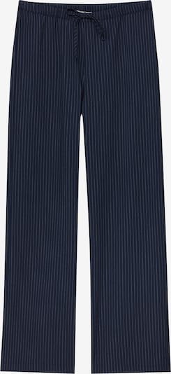Pull&Bear Pantalon en bleu marine / blanc, Vue avec produit