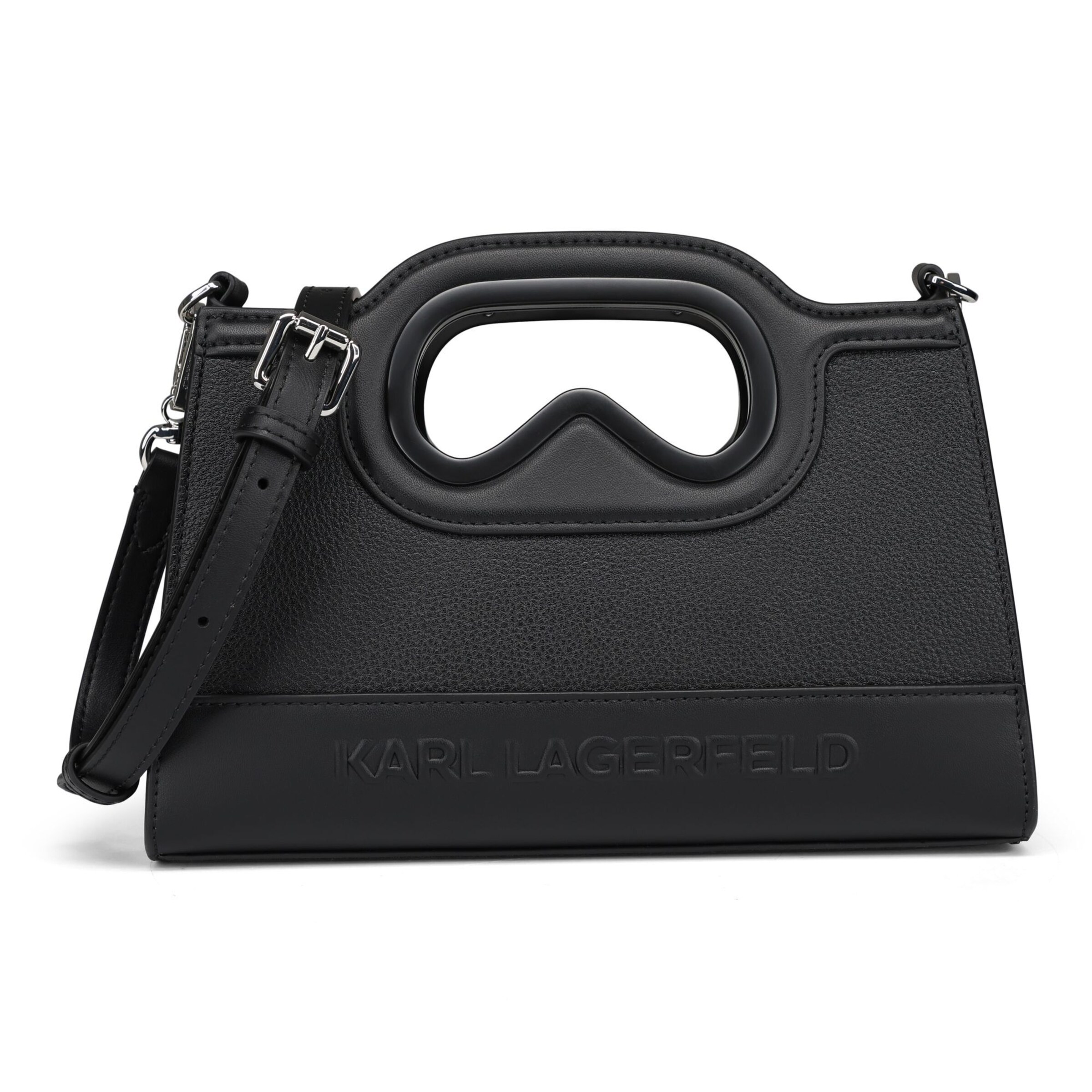 Sacs à main 'Aviator' Karl Lagerfeld en noir : devant