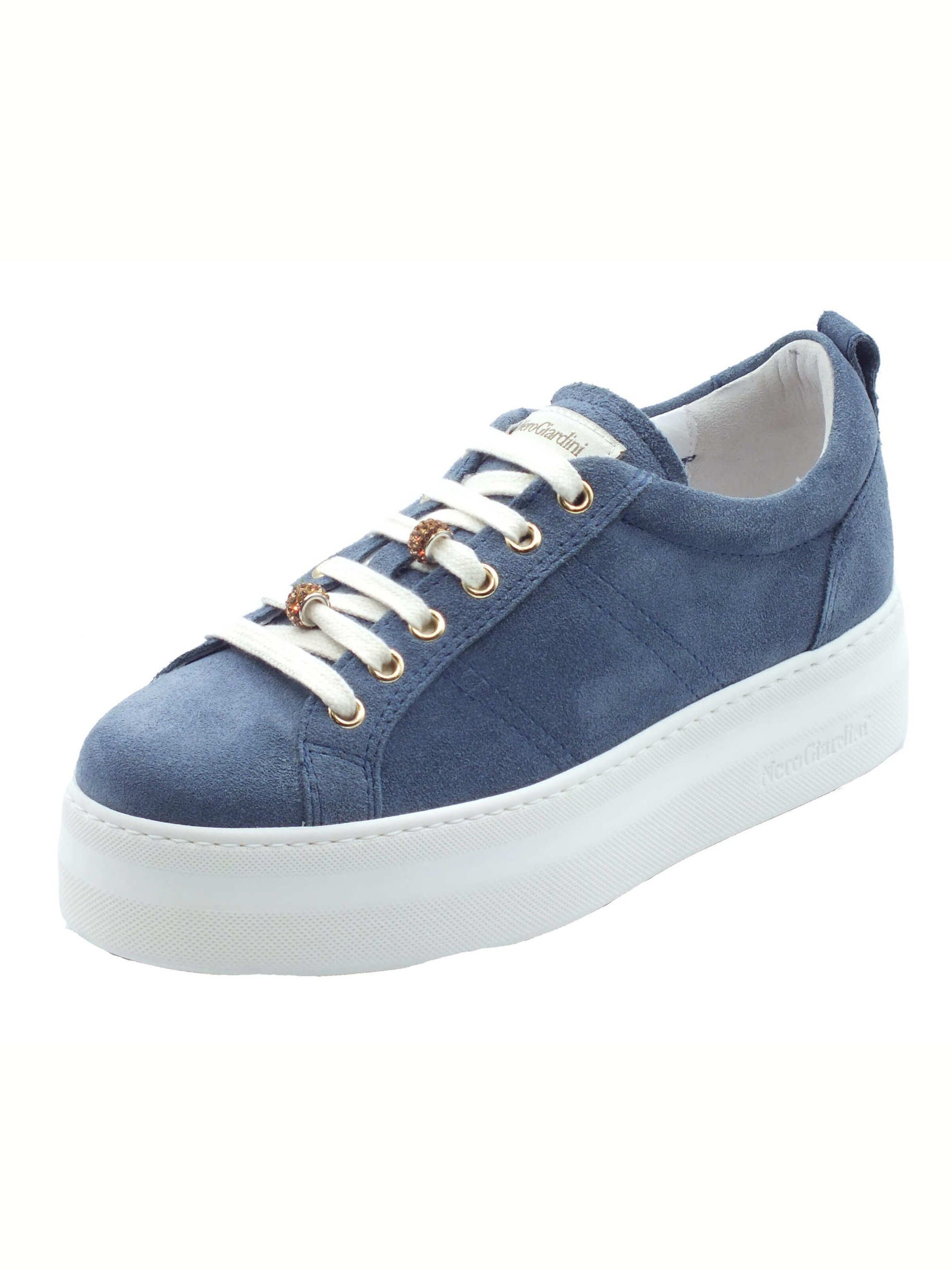 Nero Giardini - Zapatos con cordón en azul: frente