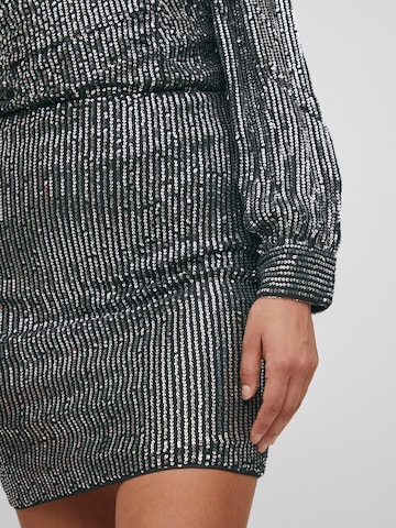 VILA Skirt 'FUNKLA' in Silver