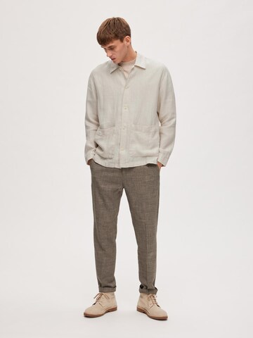 SELECTED HOMME Comfort Fit Hemd 'Jan' in Beige