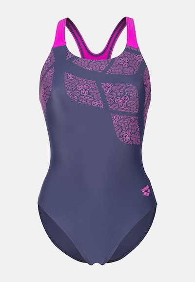 ARENA Športne enodelne kopalke 'Kikko' | modra / neonsko roza barva, Prikaz izdelka