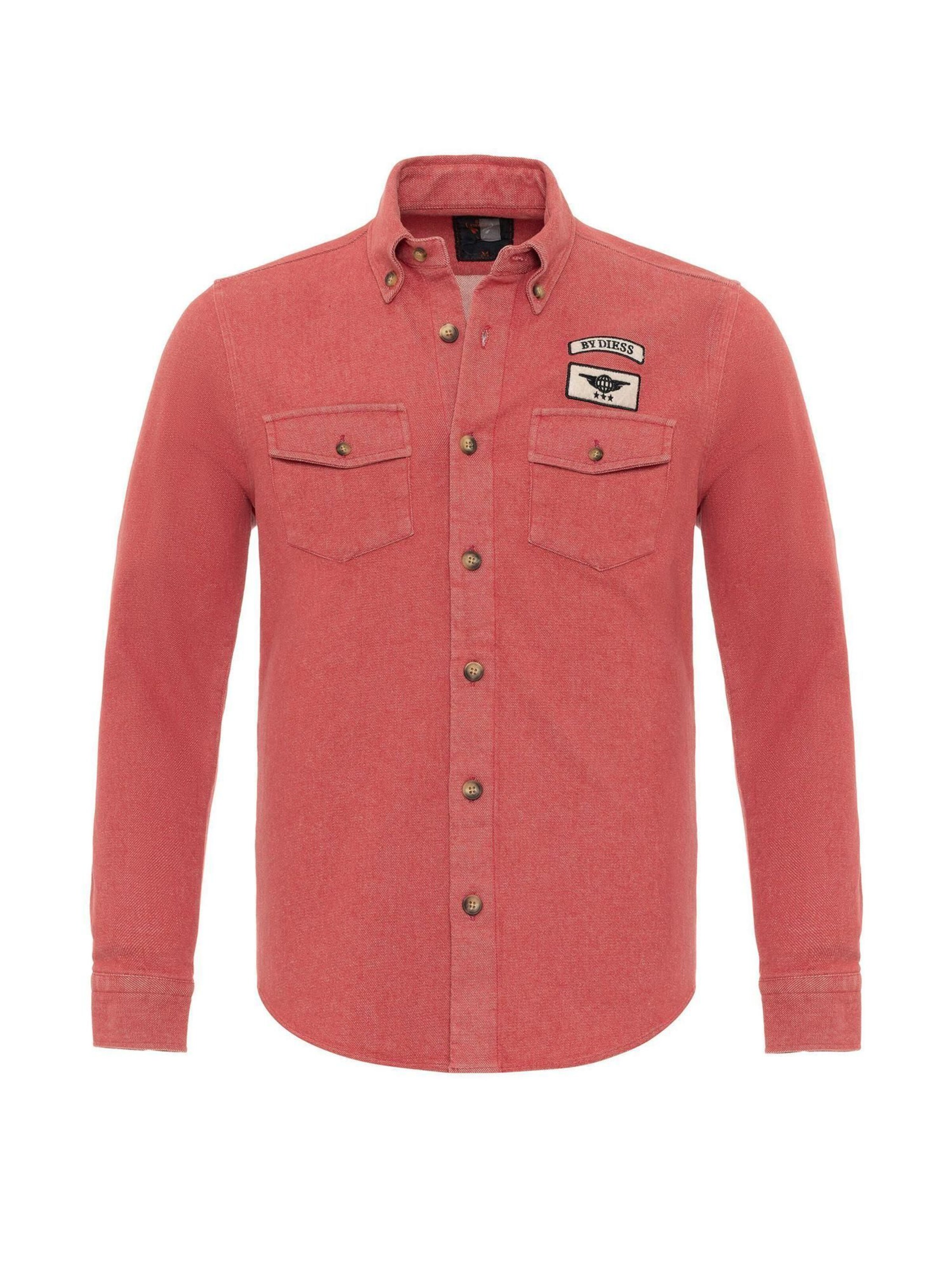 By Diess Collection Regular fit Srajca | rdeča barva: sprednja stran