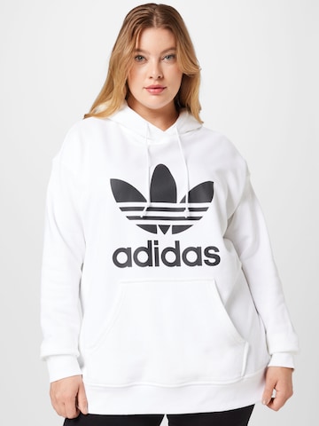 ADIDAS ORIGINALS Sweatshirt 'Trefoil ' i hvit: forside