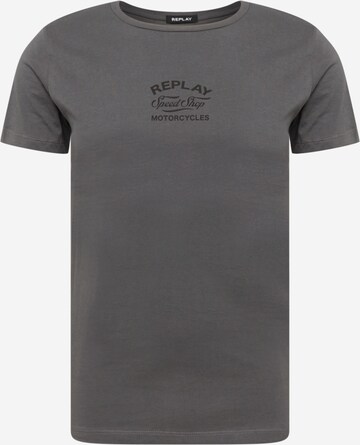 REPLAY Shirt in Grijs: voorkant