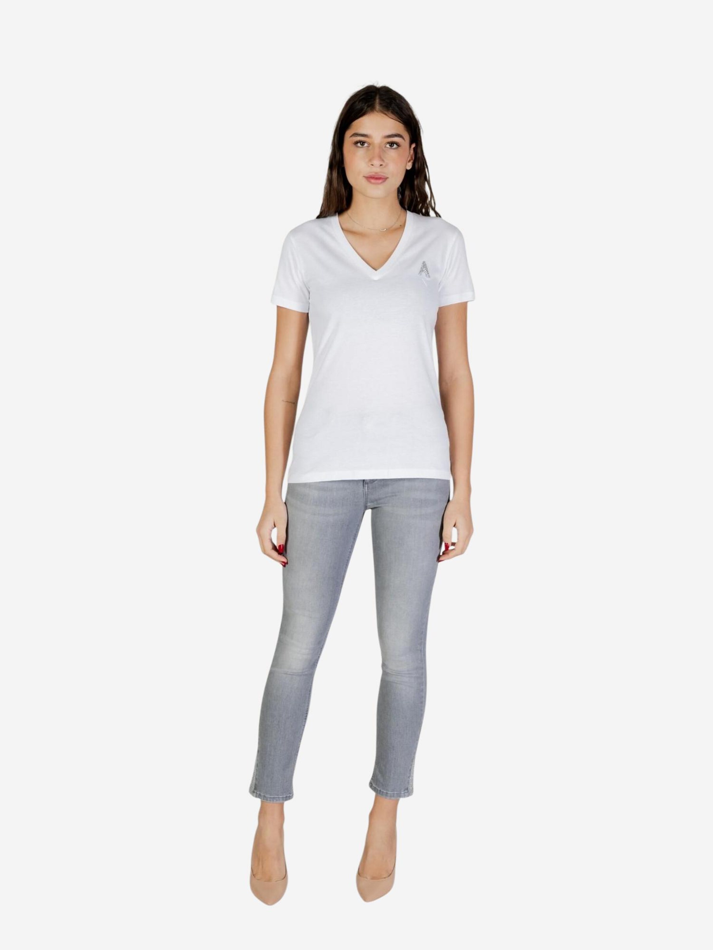 Top 'XW002330 AF10356' di ARMANI EXCHANGE in bianco: frontale
