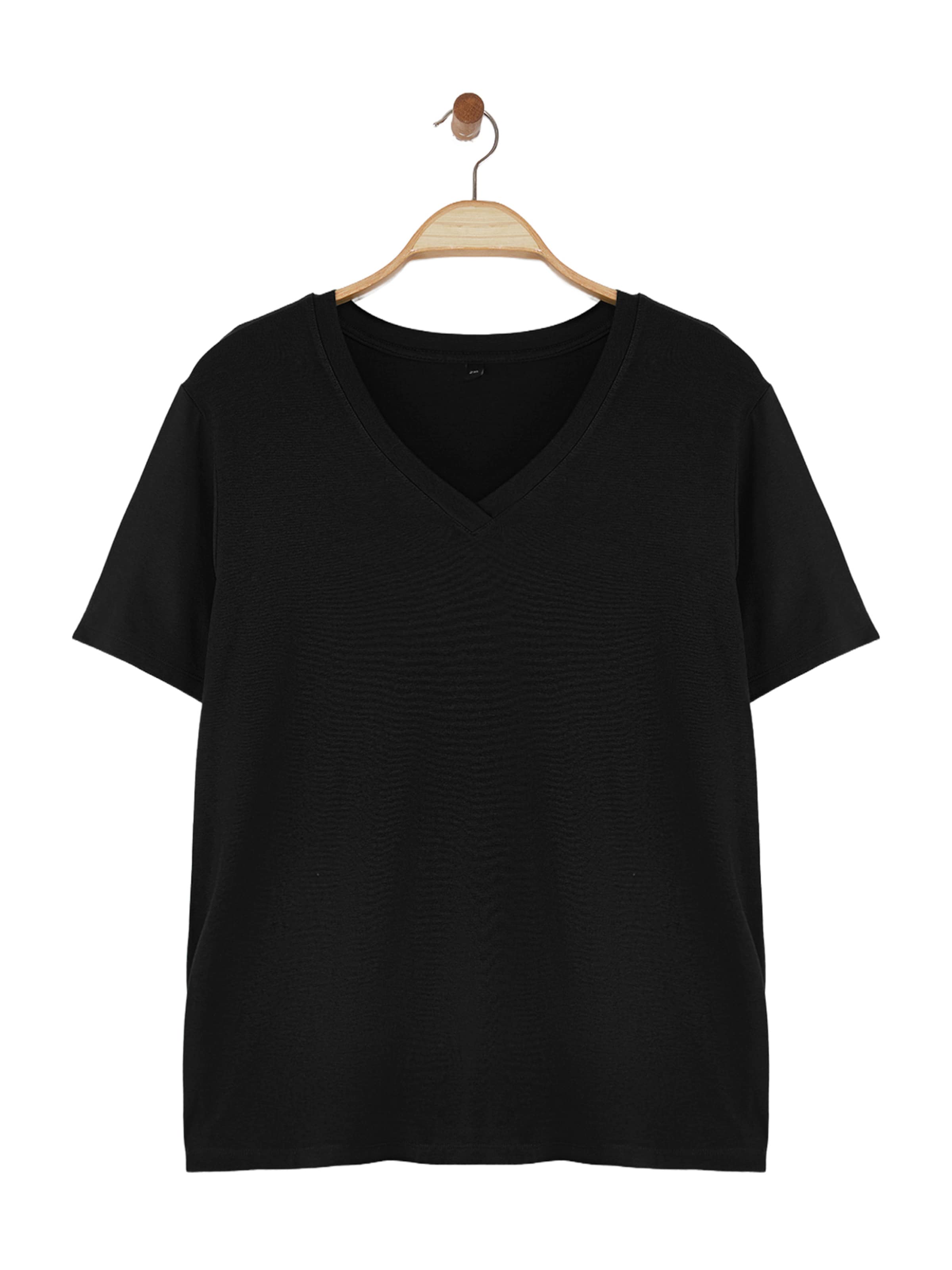 Trendyol Curve - Camiseta en negro: frente