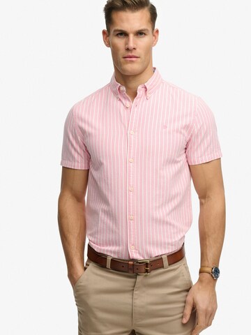 Superdry & Co Regular fit Button Up Shirt in Orange: front