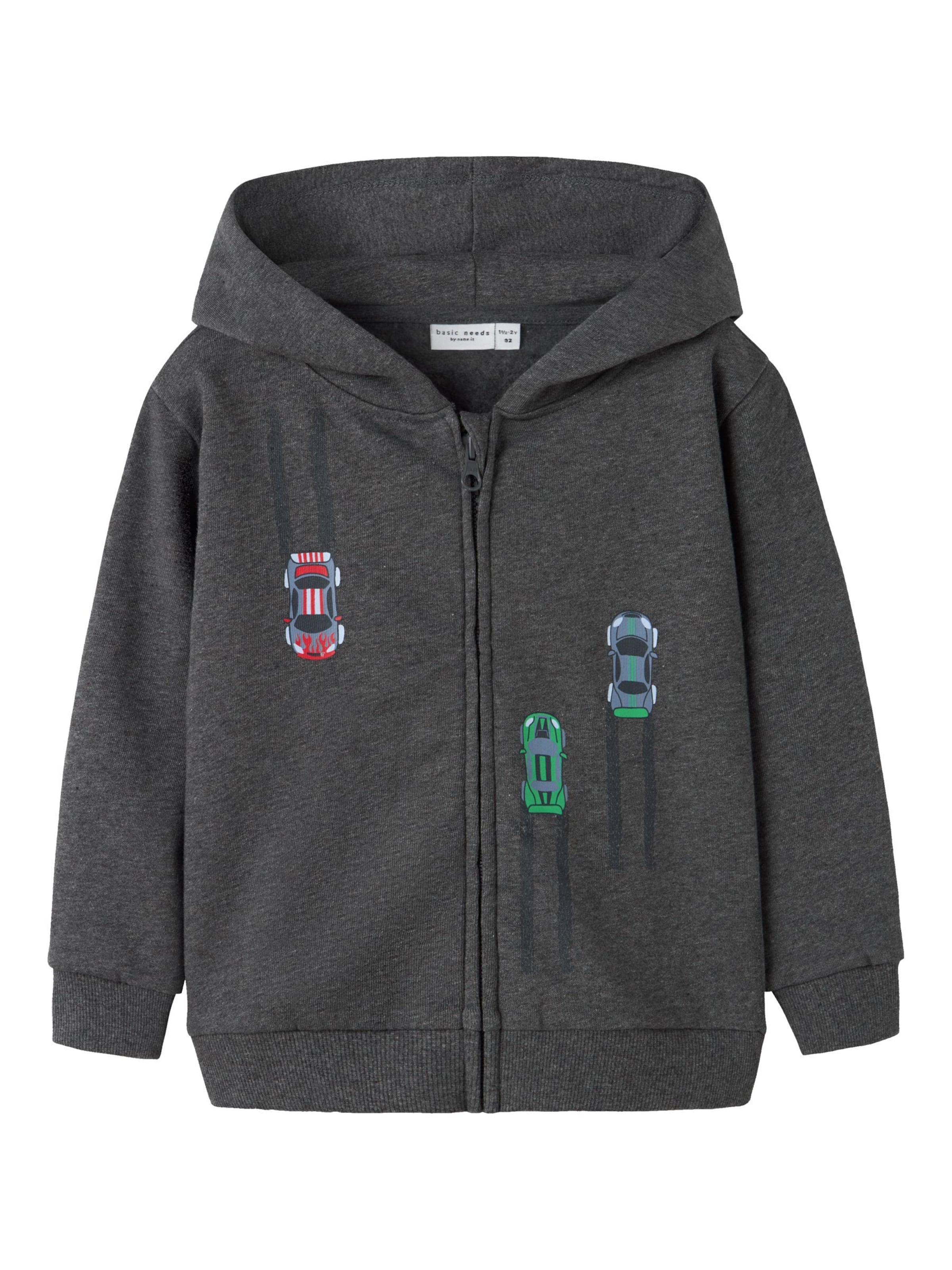 NAME IT Sweatvest in Grijs: voorkant