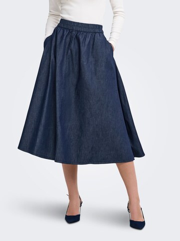 Jupe 'ONLBabette' ONLY en bleu : devant