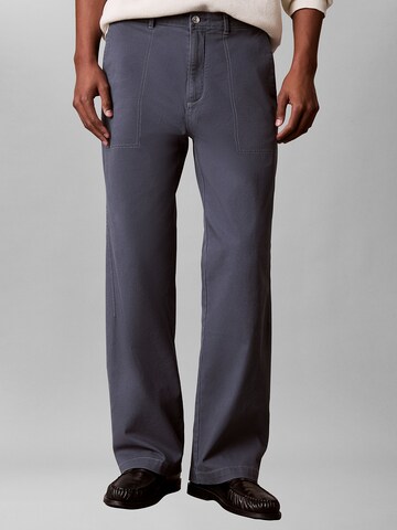 Calvin Klein Jeans Loose fit Trousers 'Utility' in Blue