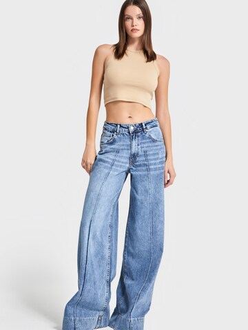 IT'S BASIC Wide leg Jeans 'Palazzo' in Blauw