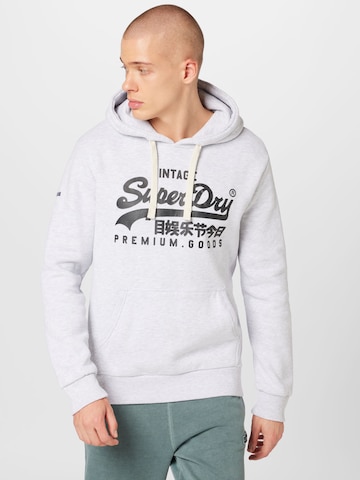 Superdry Sweatshirt 'Vintage' in Grey: front