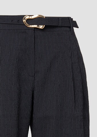 s.Oliver BLACK LABEL Wide Leg Hose in Schwarz