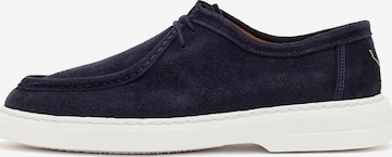Derimod - Sapato com atacadores em azul: frente