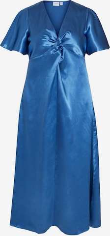 Vila Curve Evening Dress in Blue: front