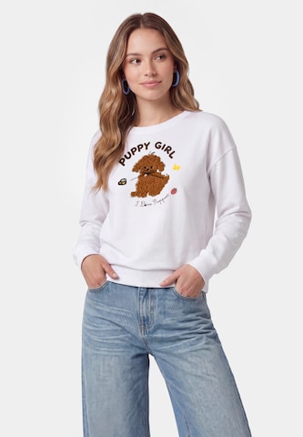 Sweat-shirt MYMO en blanc : devant