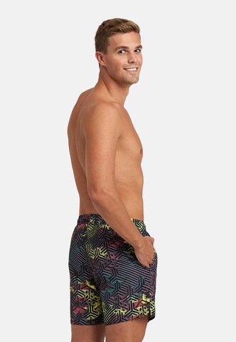 ARENA Beach Short 'BEACH BOXER ALLOVER' in Schwarz